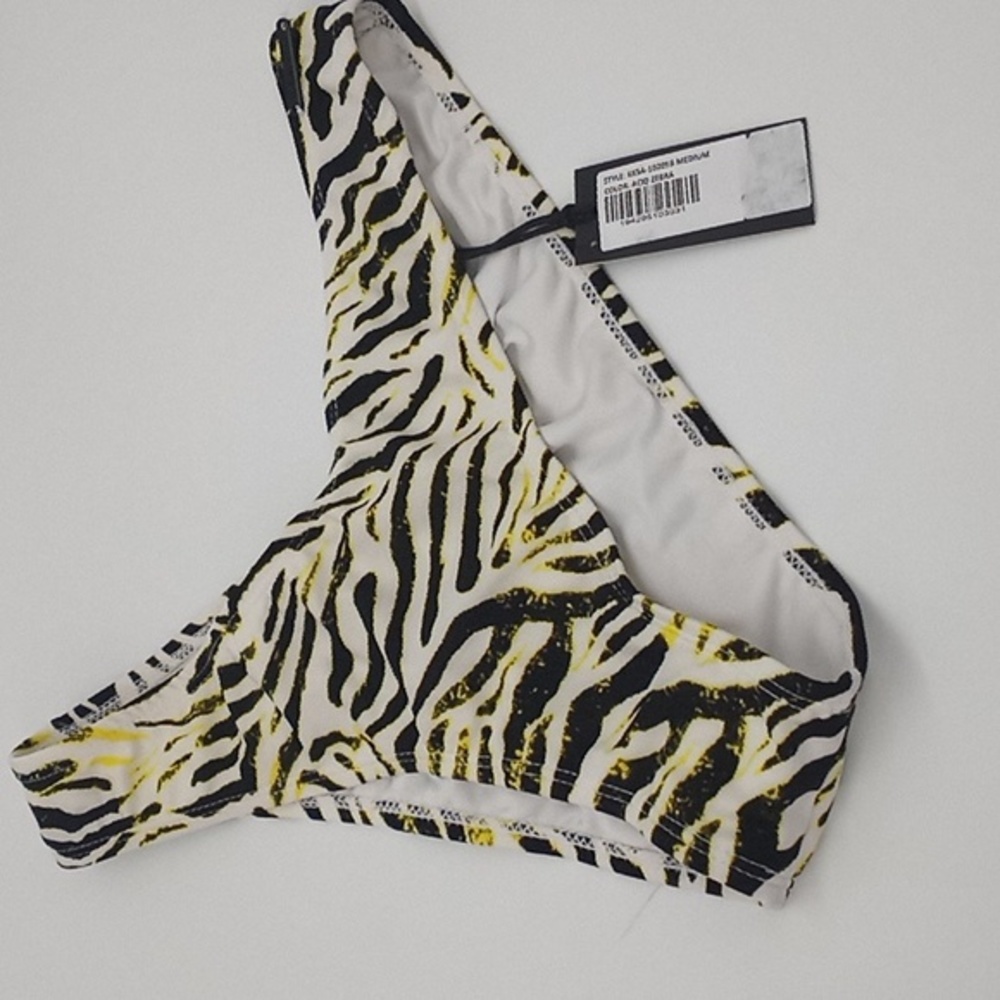 Kendall & Kylie O-Ring Cheeky Bikini Bottom‎ Acid Zebra